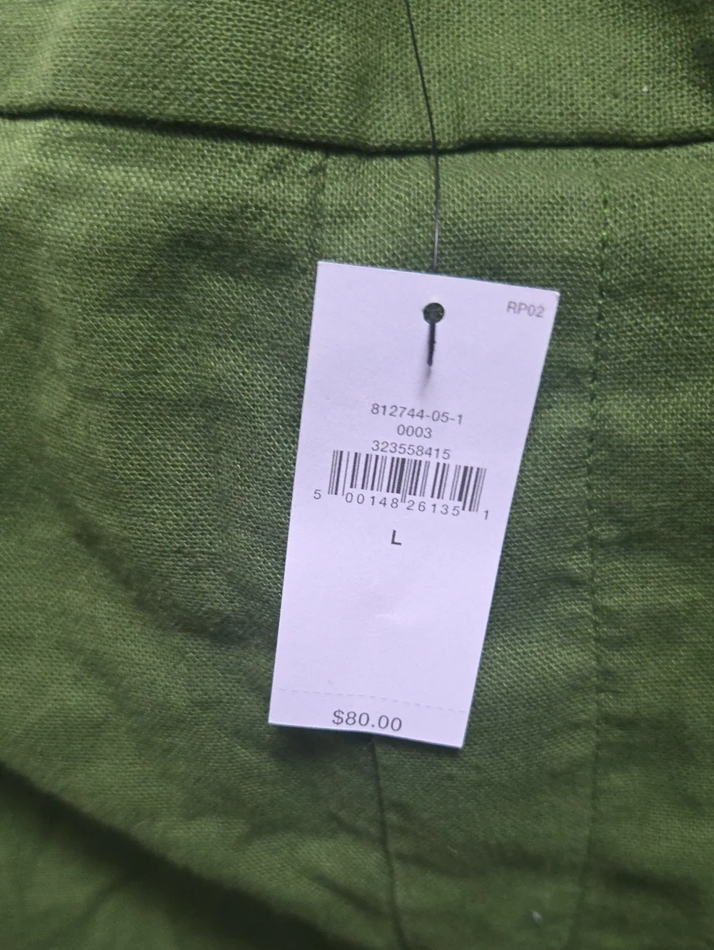 NWT Banana Republic Green Linen-Blend Pants, L